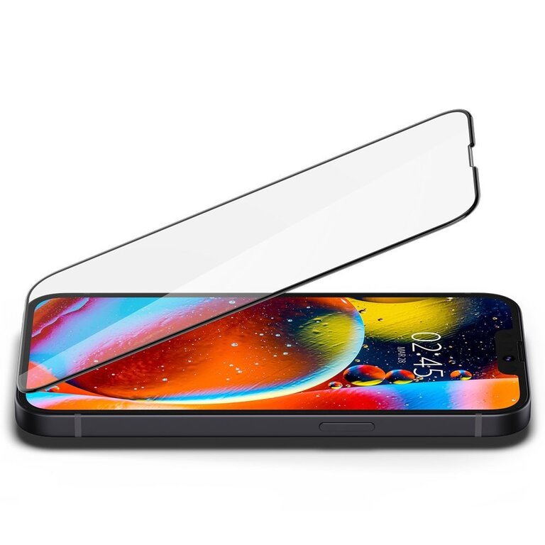 Spigen Spigen Screenprotector Full Cover Glass Apple iPhone 13 Mini Black AGL03404