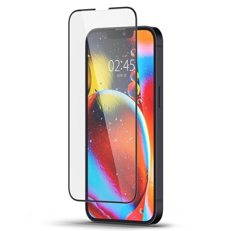 Spigen Spigen Screenprotector Full Cover Glass iPhone 13 / 13 Pro / iPhone 14 Black AGL03392