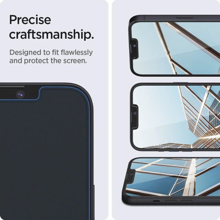 Spigen Spigen Glass iPhone 13/13 Pro/iPhone 14  Met Montage Frame EZ FIT - 2 Pack AGL03385