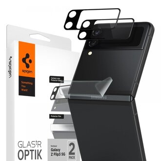 Spigen Spigen Camera Lens Glass Protector Samsung Galaxy Z Flip 3 (Black) - AGL03155