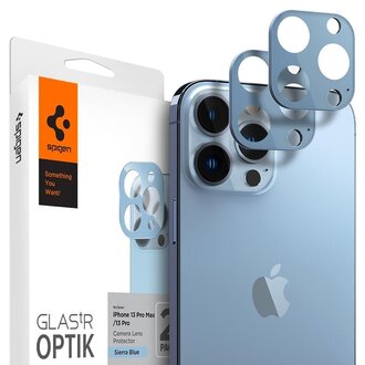 Spigen Spigen Camera Lens Glass Protector iPhone 13 Pro / 13 Pro Max (Blue) (2 pack)