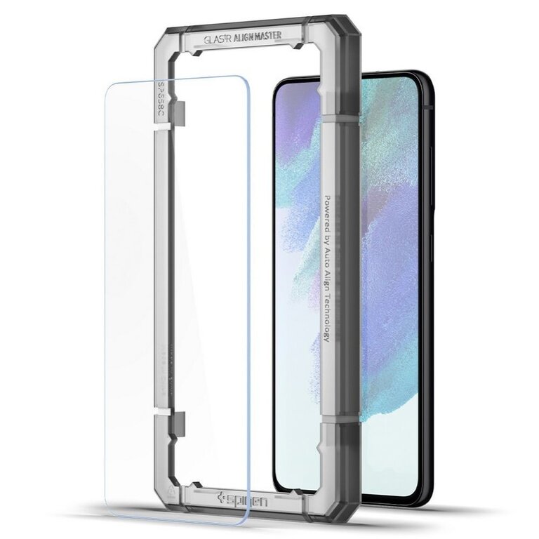 Spigen Spigen Samsung Galaxy S21 FE Glas tR AlignMaster Met Montage Frame 2-pack AGL03088