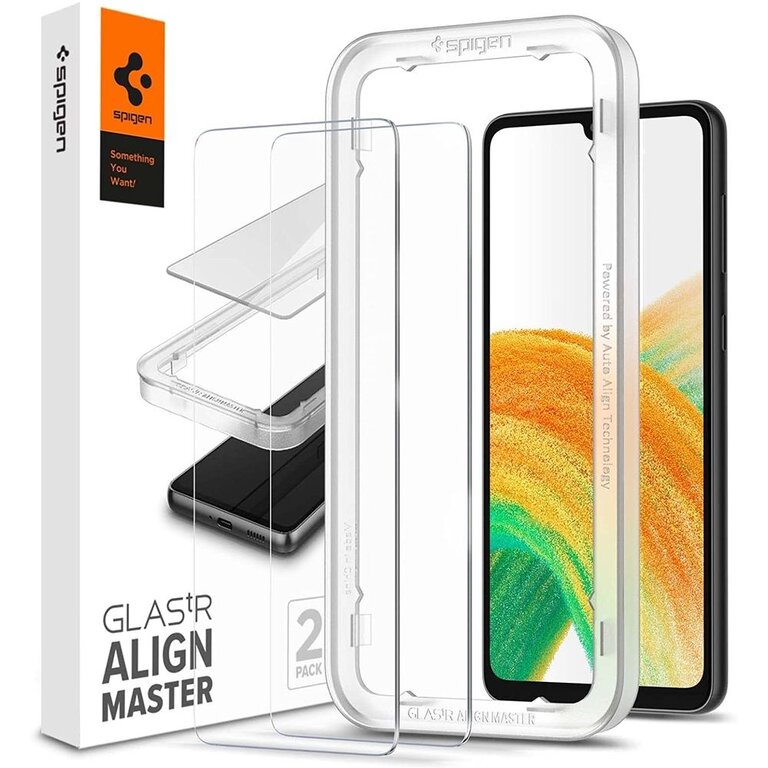 Spigen Spigen Galaxy A33 Glas tR AlignMaster Met Montage Frame 2-pack AGL04296