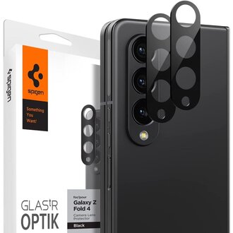 Spigen Spigen Camera Lens Glass Protector Samsung Galaxy Z Fold 4 (Black) - AGL05428