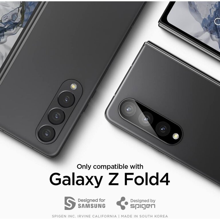 Spigen Spigen Camera Lens Glass Protector Samsung Galaxy Z Fold 4 (Black) - AGL05428