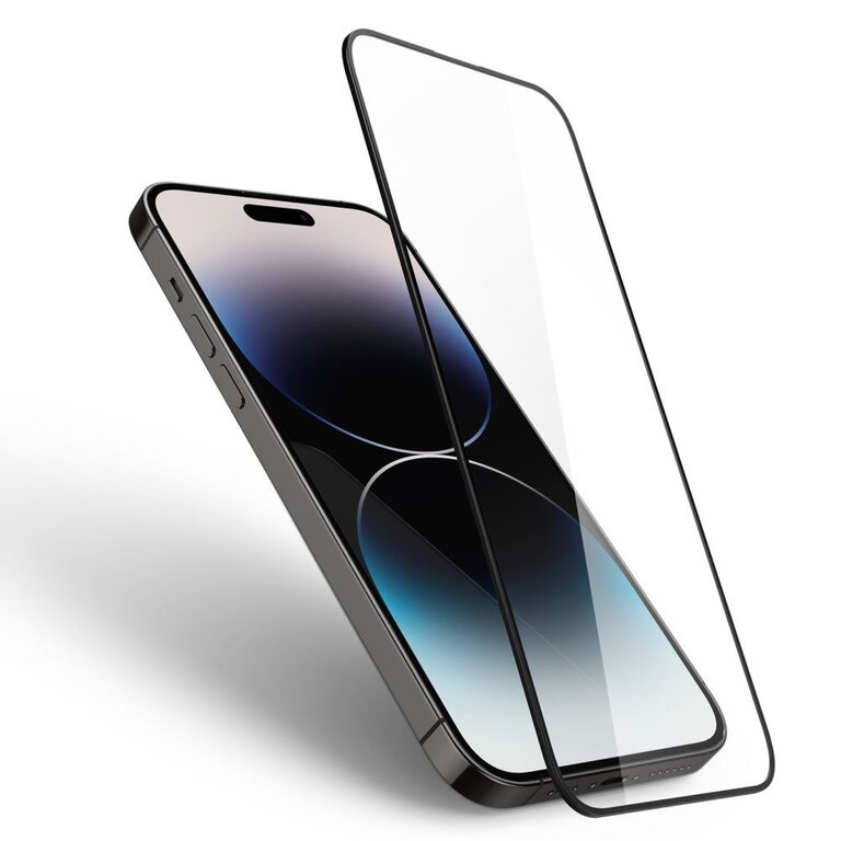 Spigen Spigen Screenprotector Full Cover Glass Apple iPhone 14 Pro Black AGL05221