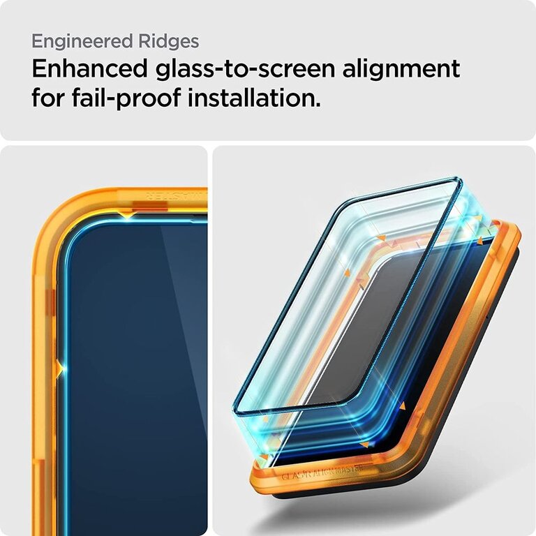 Spigen Spigen Apple iPhone 14 Pro Max AlignMaster Full Cover Glass (2 Pack) - AGL05204