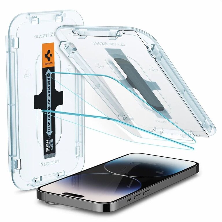Spigen Spigen Glass Apple iPhone 14 Pro Max Met Montage Frame EZ FIT - 2 Pack AGL05202