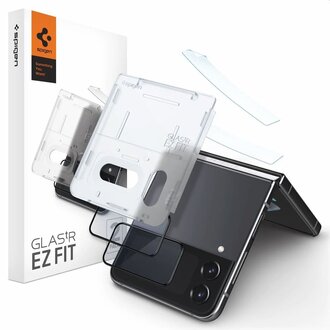 Spigen Spigen Glass Samsung Galaxy Z Flip 4 Met Montage Frame EZ FIT - AGL05321