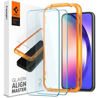 Spigen Spigen Samsung Galaxy A54 AlignMaster Full Cover Glass (2 Pack) - AGL05966