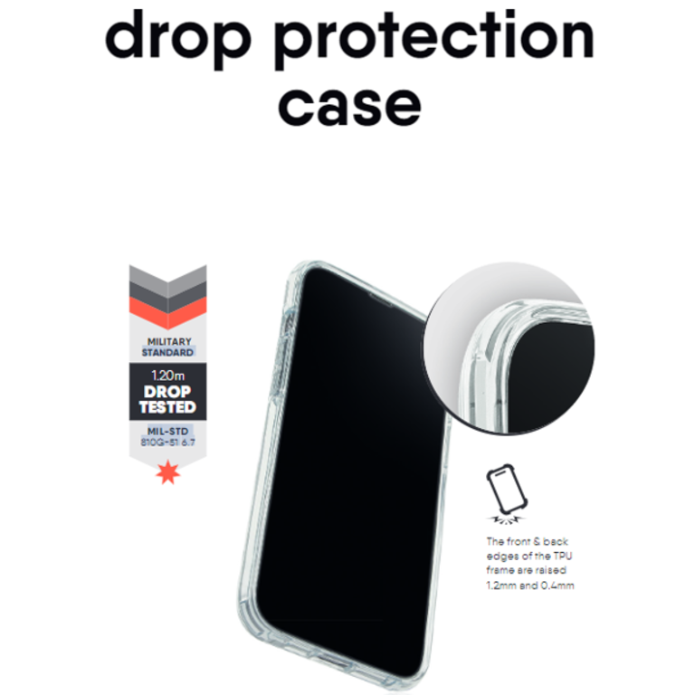 Promiz Promiz Drop Protection Case iPhone 13 Pro - Clear