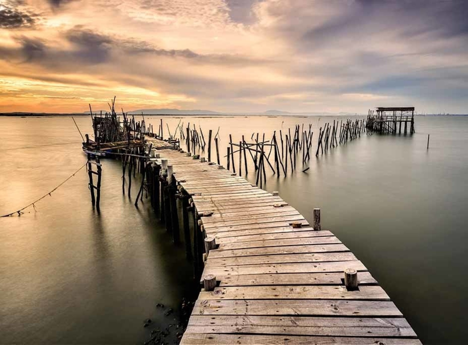 Wooden Pier foto-art dibond