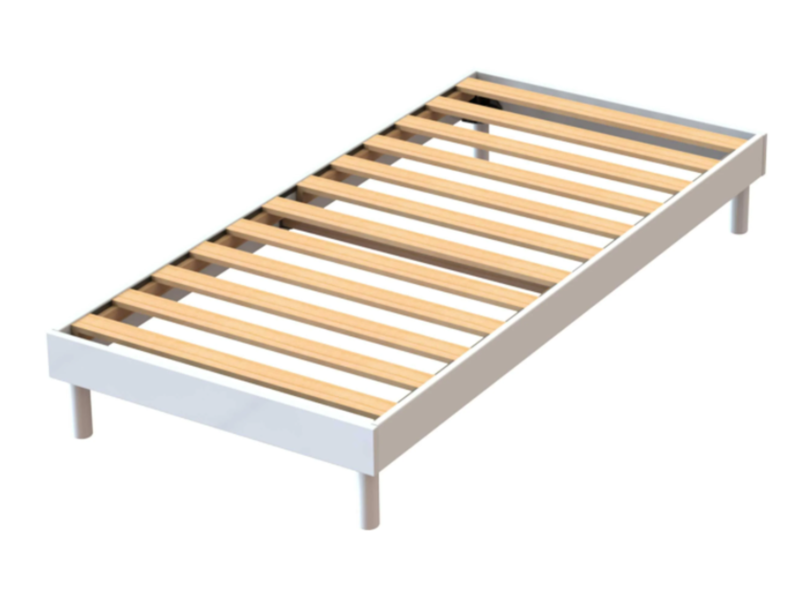 Bedframe TIBOR wit - 12 latten