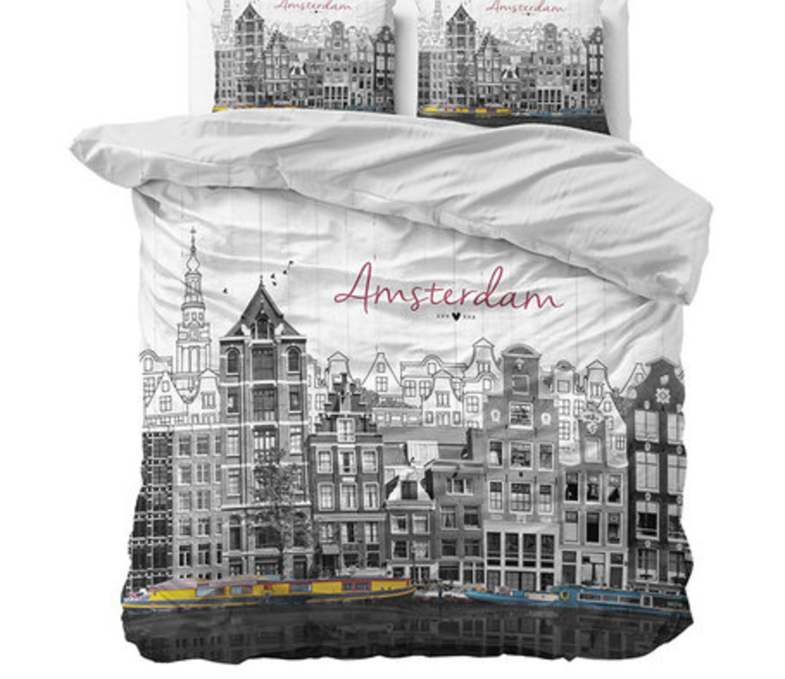 Old Amsterdam Grey dekbedovertrek
