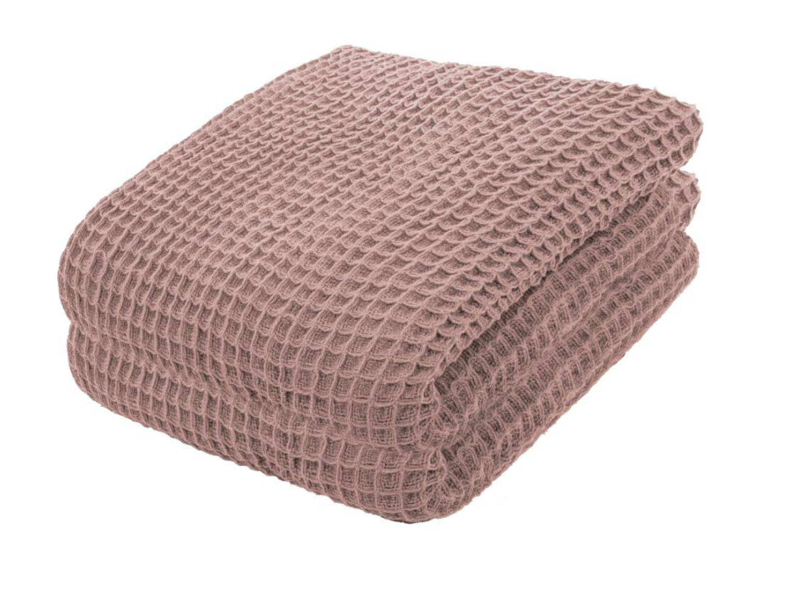 Bedsprei Waffle Mauve