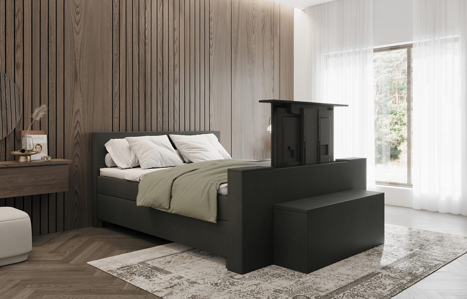 Boxspring Sydney met tv-lift