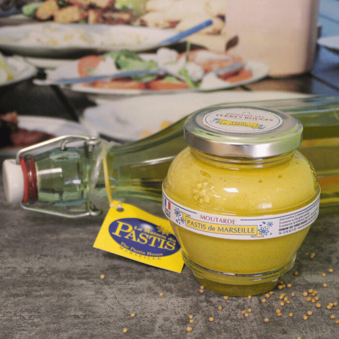 Domaine des terres rouges Mosterd met Pastis de Marseille – Franse finesse & kruidige smaak