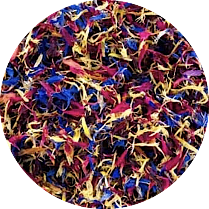 De Kruidenshop Korenbloem Bloesem – Eetbare Gedroogde Bloemblaadjes in Prachtige Kleuren