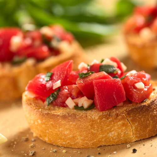 Italiaanse Bruschetta met Kruidenolie