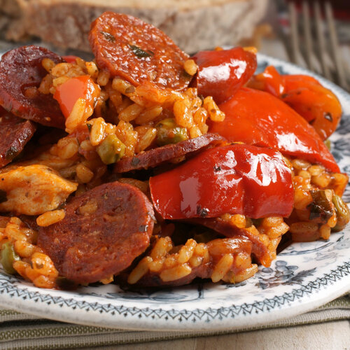 Spaanse Paella met Kip en Chorizo