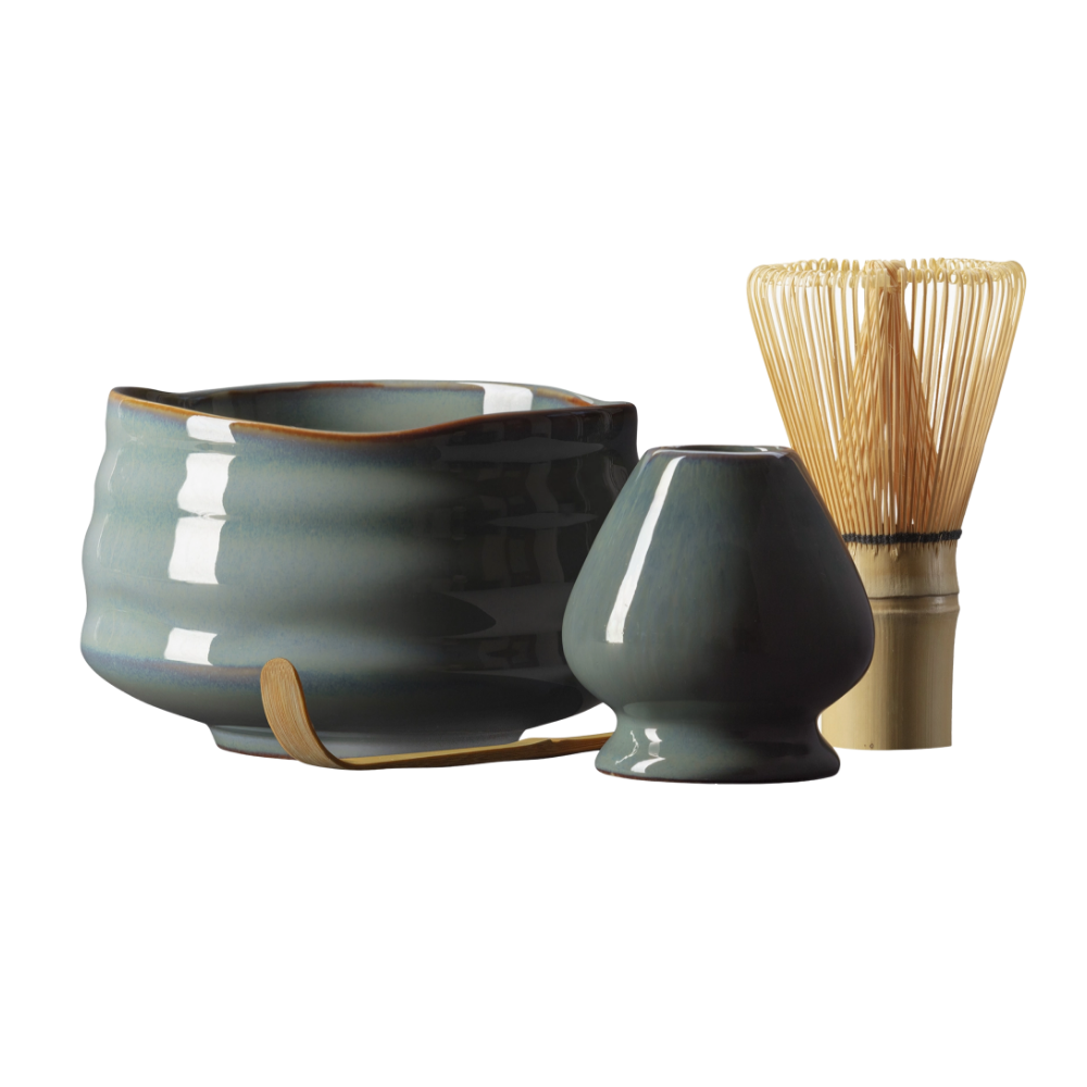 De Kruidenshop Traditionele Matcha Set | Complete Japanse matcha set met kom, bamboe garde, lepel en houder