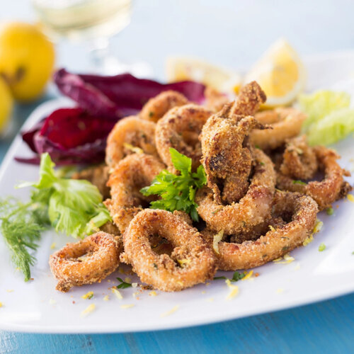 Inktvisringen met "Gebakken aardappelkruiden"