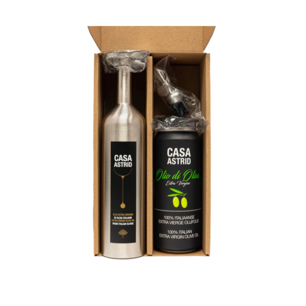 Casa Astrid Casa Astrid Extra vierge olijfolie Starterspack | Italiaanse premium olijfolie in duurzame RVS fles