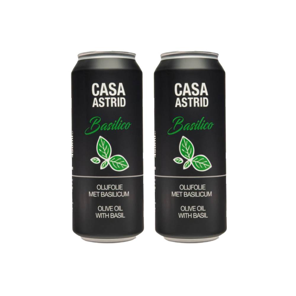 Casa Astrid Italiaanse Extra Vierge Olijfolie met Verse Basilicum REFILL | 450 ml navulblik