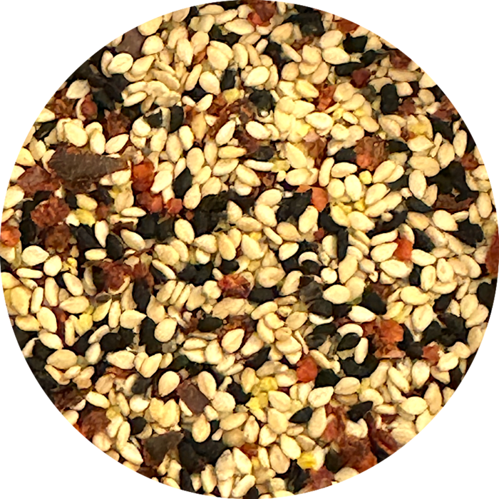 De Kruidenshop Avocado-Tomaten Topping – Crunchy Sesam & Chili Mix