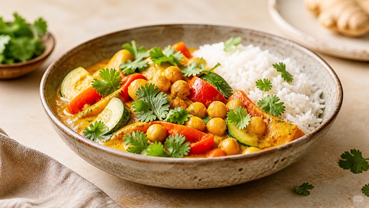 Thaise rode curry met groenten