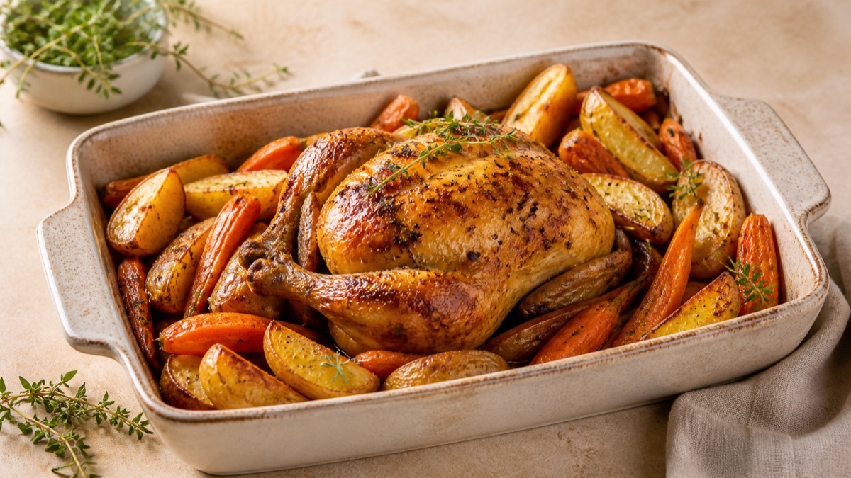 Mediterrane ovenkip met tomaat en olijven
