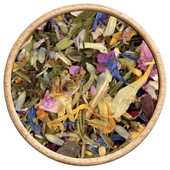 De Kruidenshop Flower Power thee BIO met jasmijn, kamille en lavendel