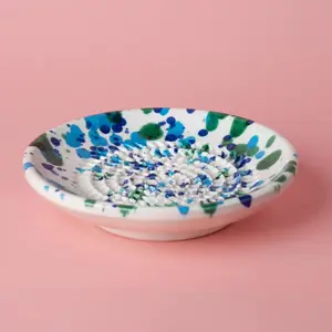 Alfar Tierra Cocida Kleine keramische knoflookrasp groenblauw uit Spanje