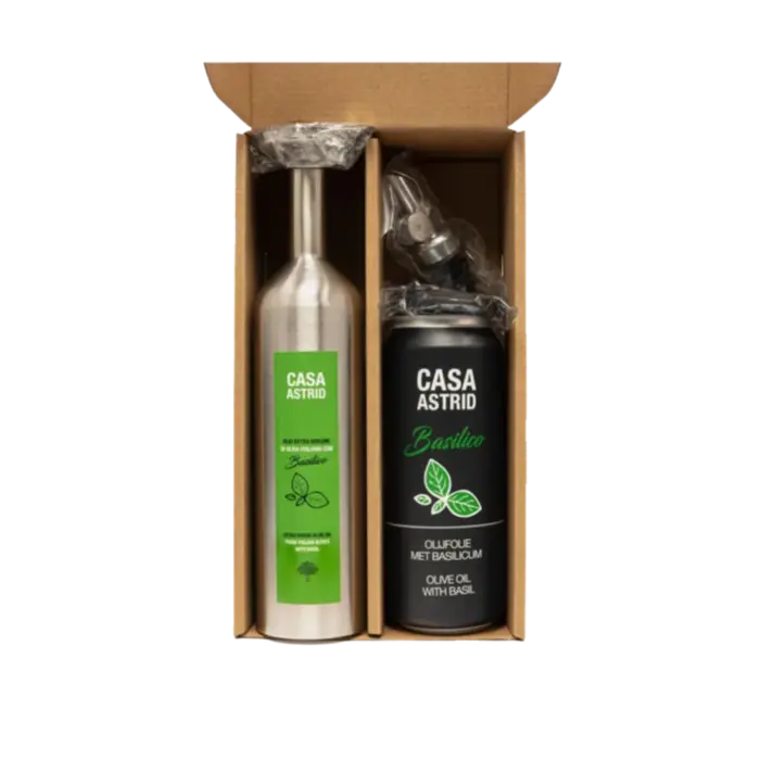 Casa Astrid Casa Astrid olijfolie met verse basilicum - starterspack