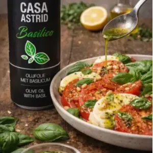 Casa Astrid Casa Astrid olijfolie met verse basilicum - starterspack