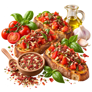 De Kruidenshop Bruschetta kruidenmix met tomaat en knoflook