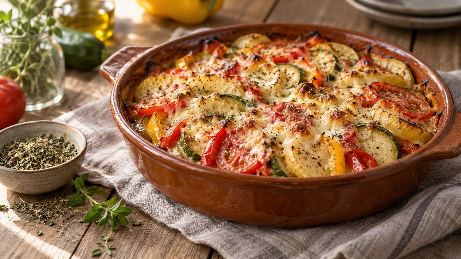 Groenteovenschotel met aardappel