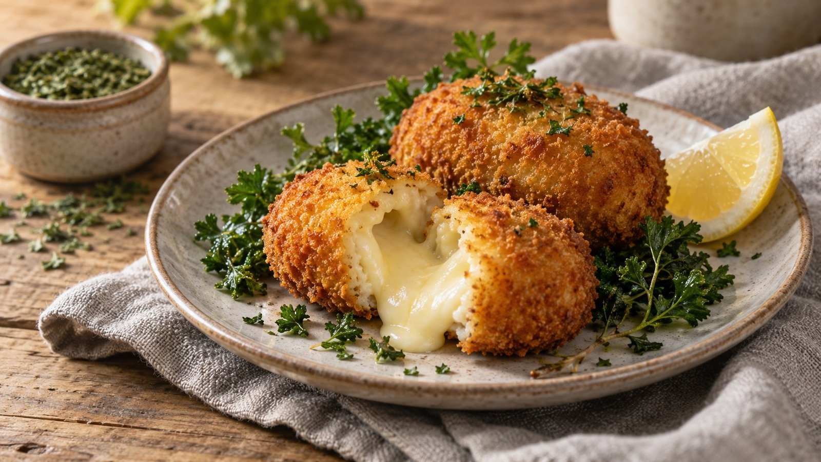 Kaaskroketten met peterselie