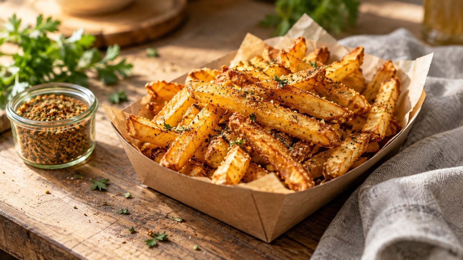 Ovenfrietjes met Frietjes kruidenmix