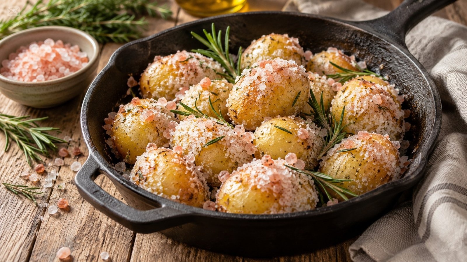 Zoutkorst-aardappelen met Himalayazout