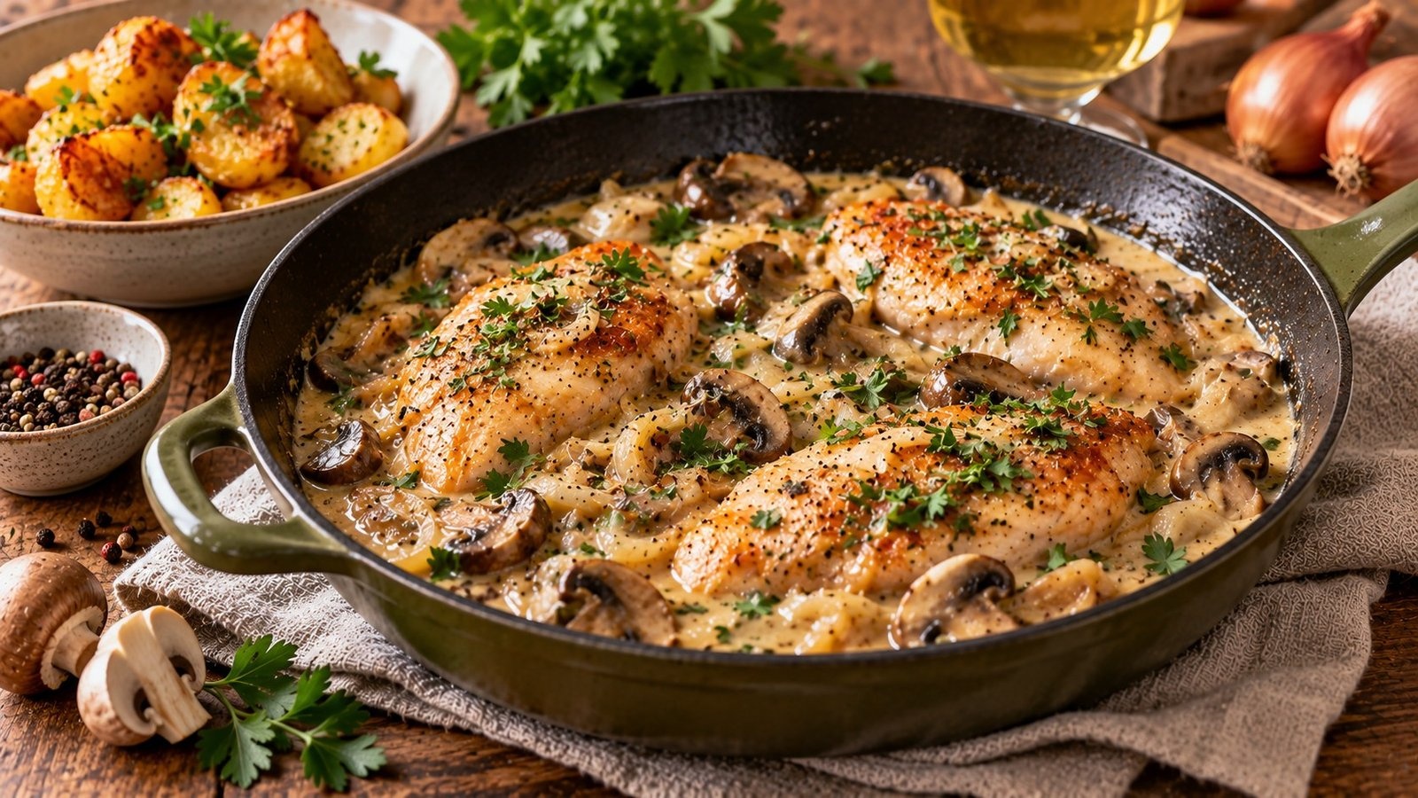 Kip in rieslingmosterdsaus