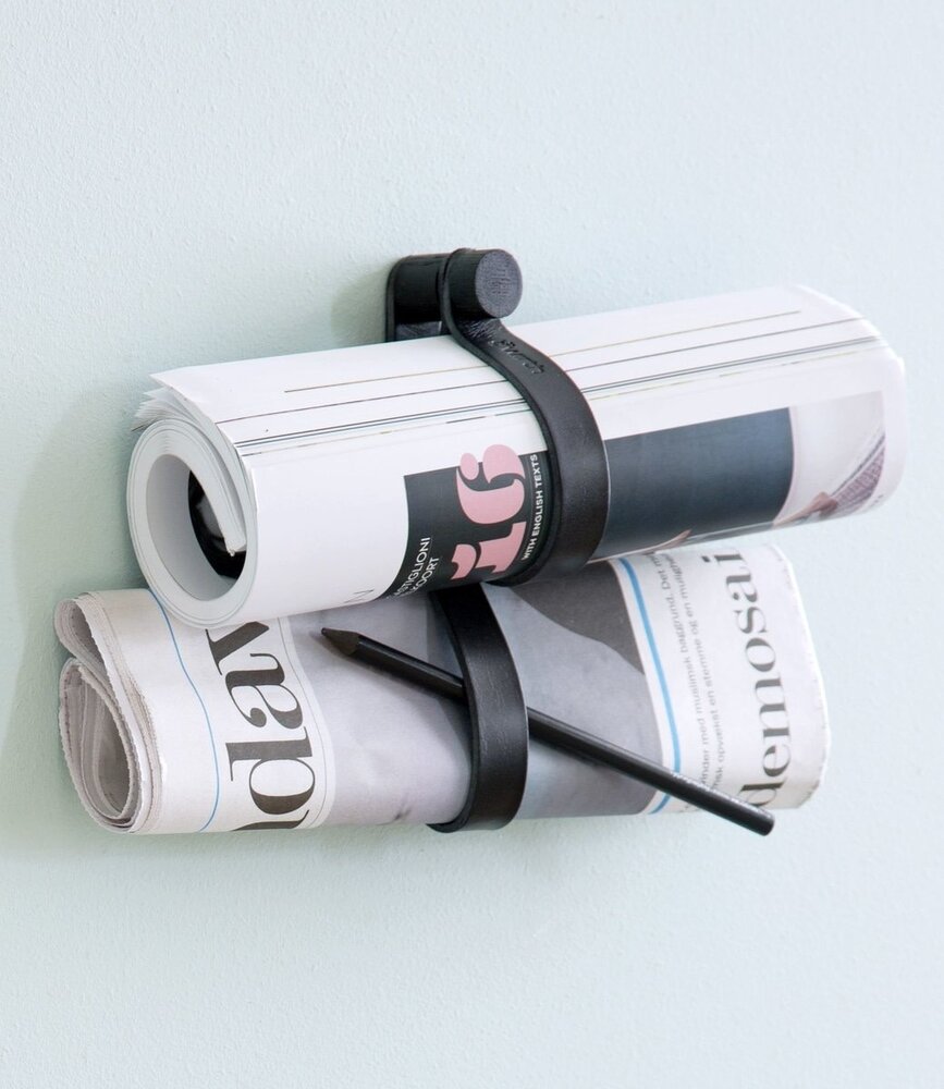 EKTA Living - by Wirth EKTA Living Coat Rack Loop Black Leather - Design by Wirth EKTA Living - by Wirth EKTA Living Coat Rack Loop Black Leather - Design by Wirth