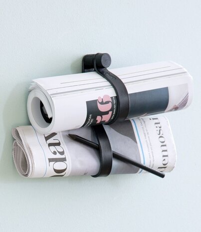 EKTA Living - by Wirth EKTA Living Coat Rack Loop Black Leather - Design by Wirth EKTA Living - by Wirth EKTA Living Coat Rack Loop Black Leather - Design by Wirth