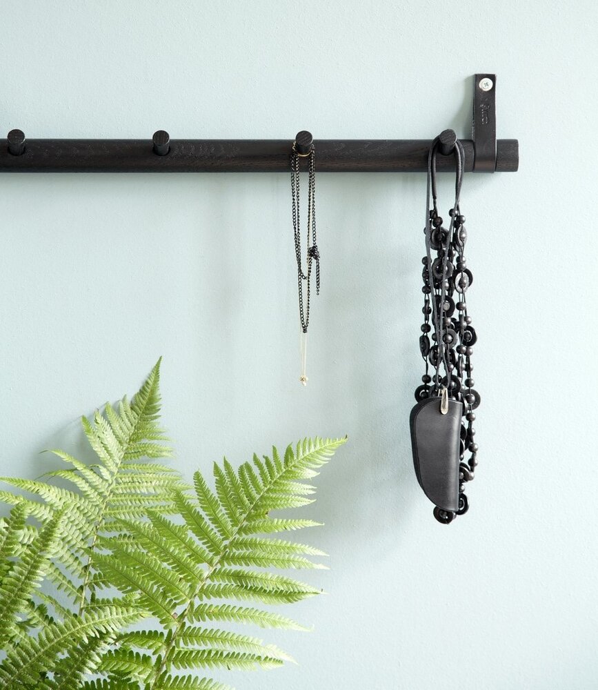 EKTA Living - by Wirth EKTA Living Knob rack 4 Black oak - design by Wirth EKTA Living - by Wirth EKTA Living Knob rack 4 Black oak - design by Wirth