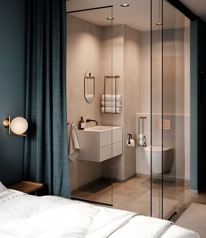 EKTA Living Towel rack Natural oak design by Wirth blikfang