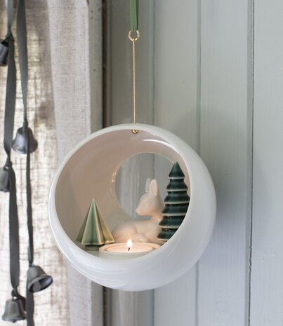 Dottir Nordic Design Dottir Winter Stories Fawn hanging votive Dottir Nordic Design Dottir Winter Stories Fawn hanging votive