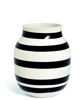 Kähler Design Kähler Design Omaggio Vase Black Stripe H200mm Kähler Design Kähler Design Omaggio Vase Black Stripe H200mm