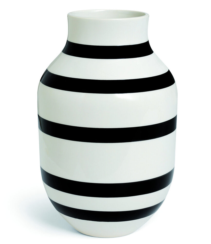 Kähler Design Kähler Design Omaggio Vase Black Stripe H305mm Kähler Design Kähler Design Omaggio Vase Black Stripe H305mm