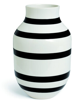 Kähler Design Kähler Design Omaggio Vaas Zwart Streep H305mm