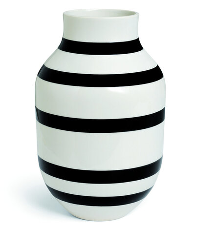 Kähler Design Kähler Design Omaggio Vase Black Stripe H305mm Kähler Design Kähler Design Omaggio Vase Black Stripe H305mm